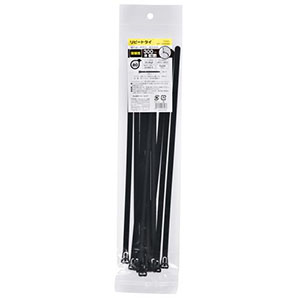 オーム電機 OHM オーム電機 リピートタイ 耐候 300mm 黒 10本入 RPT-300W10BK 04-3307