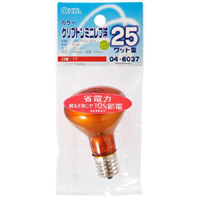オーム電機 OHM オーム電機 クリプトン ミニレフ球 R45 クリアカラー 25W アンバー E17口金 LB-R4725K-AN 04-6037