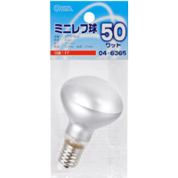 オーム電機 OHM オーム電機 ミニレフ球 E17/50W フロスト LB-R5750-F 04-6365