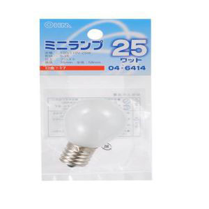 オーム電機 OHM オーム電機 ミニランプ S35型 E17/25W フロスト LB-S3725-F 04-6414