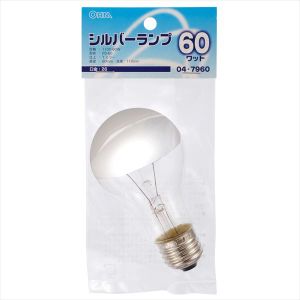 オーム電機 OHM オーム電機 LB-PS6660T-SL シルバーランプ E26 60W 04-7960
