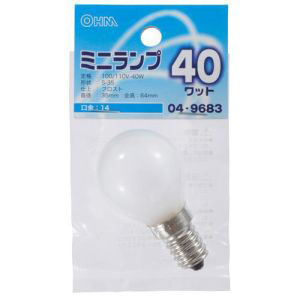 オーム電機 OHM オーム電機 ミニランプ S35型 E14/40W フロスト LB-S3440-F 04-9683