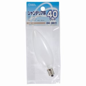オーム電機 OHM オーム電機 シャンデリア球 40W E12 フロスト 04-9811 LB-C2240-F