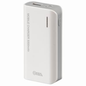 オーム電機 OHM オーム電機 モバイルチャージャー 小型5000mAhタイプ PSE適合品 05-1192 SMP-JV32