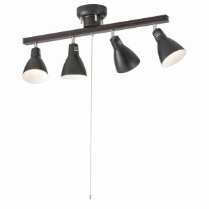 オーム電機 OHM オーム電機 LT-YN40AW-K 4灯シーリングライト ブラック 電球別売 06-1489