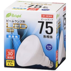 オーム電機 OHM オーム電機 LED電球 ビームランプ形 散光形 75形相当 E26 昼光色 06-3122 LDR7D-W20/75W