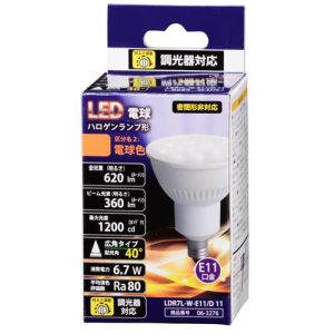 オーム電機 OHM オーム電機 LED電球 ハロゲンランプ形 広角タイプ E11 電球色 LDR7L-W-E11/D 11 06-3276