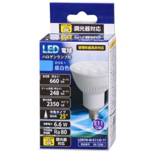 オーム電機 OHM オーム電機 LED電球 ハロゲンランプ形 中角タイプ E11 昼白色 LDR7N-M-E11/D 11 06-3286