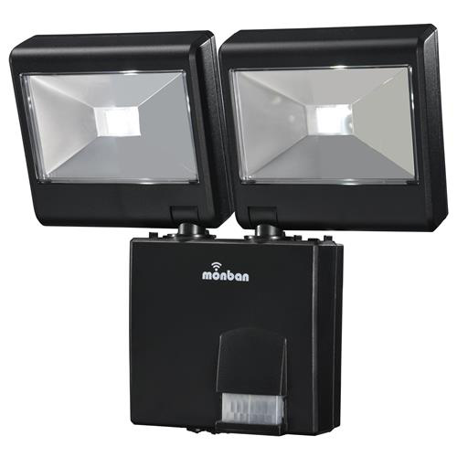  オーム電機 OHM オーム電機 LED センサーライト2灯 乾電池タイプ LS-B224D-K 07-8282