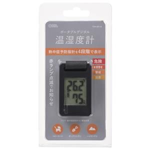オーム電機 OHM オーム電機 OHM TEM-801-K  ポータブルデジタル温湿度計 ブラック