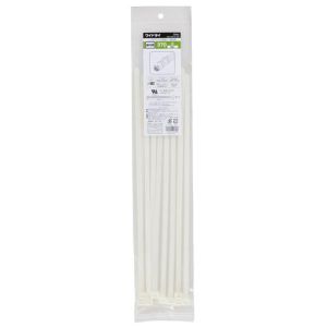 オーム電機 OHM オーム電機 ワイドタイ 370mm 10本入り 白 WLT-370-W 10P 09-1760