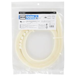 オーム電機 OHM オーム電機 ワイドタイ 1020mm 10本入り 白 WLT-1020-W 10P 09-1764