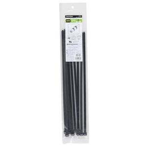 オーム電機 OHM オーム電機 耐候性ワイドタイ 370mm 10本入り 黒 WLT-370-K 10P 09-1767