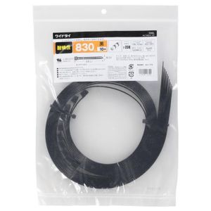 オーム電機 OHM オーム電機 耐候性ワイドタイ 830 10本入り 黒 WLT-830-K 10P 09-1770