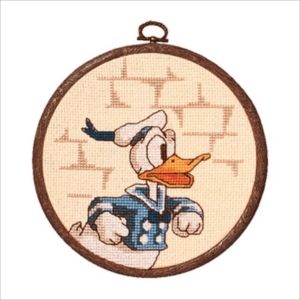 オリムパス オリムパス クロスステッチ 刺しゅうキット ディズニー ドナルドダック おしゃれフープ付き ベージュ 7039