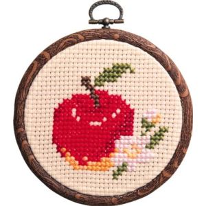 オリムパス オリムパス ししゅうキット製作キット プチフープ リンゴ 7327