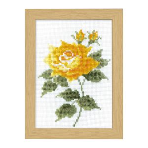 オリムパス オリムパス 刺しゅうキット 12ヶ月の花フレーム マリー カトリーヌコレクション クロスステッチキット 10月イエローローズ 7517
