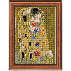オリムパス オリムパス クロスステッチ刺繍キット ART GALLERY ミニフレームコレクション 接吻 クリムト作 OLY-K7584
