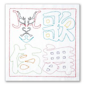 オリムパス オリムパス 刺し子キット 日本 文化柄 花ふきん 歌舞伎 文字 392