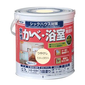 アトムペイント アトムペイント 水性壁浴室塗料 0.7L アンティックホワイト