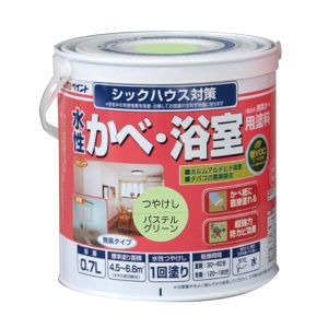 アトムペイント アトムペイント 水性壁浴室塗料 0.7L パステルグリーン