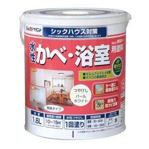 アトムペイント アトムペイント 水性壁浴室塗料 1.6L パールホワイト
