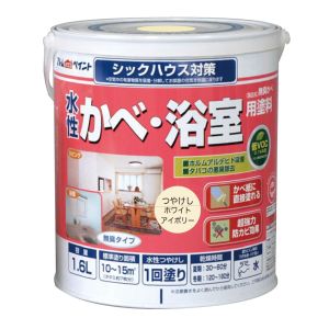 アトムペイント アトムペイント 水性壁浴室塗料 1.6L ホワイトアイボリー