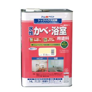 アトムペイント アトムペイント 水性壁浴室塗料 14L アイボリー