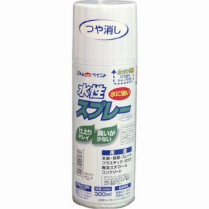 アトムペイント アトムペイント 00001-09528 水性スプレー 300ML つや消しホワイト