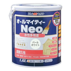 アトムペイント アトムペイント 水性オールマイティーネオ 1.6L パールホワイト