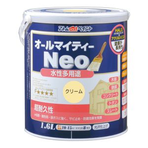 アトムペイント アトムペイント 水性オールマイティーネオ 1.6L クリーム