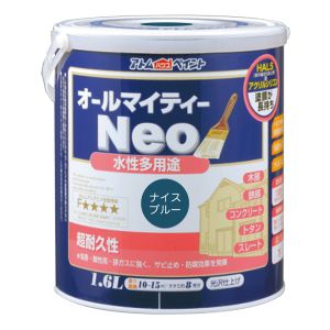 アトムペイント アトムペイント 水性オールマイティーネオ 1.6L ナイスブルー