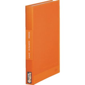 キングジム KINGJIM キングジム 186-3TSPORANGE シンプリ-ズクリア-ファイル 透明 A4タテ型 オレンジ 60ポケット