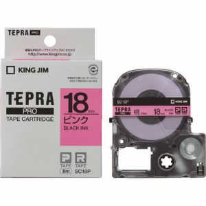 キングジム KING JIM キングジム SC18P テプラPRO テープカートリッジテープ カラーラベル