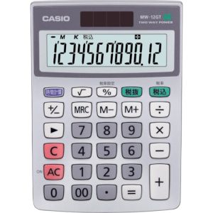カシオ CASIO カシオ MW-12GT-N ミニジャストタイプ電卓