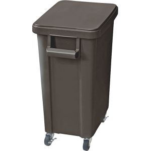 リス RISU リス 厨房用キャスターペール 蓋付 70L 排水栓付 ダークグレー