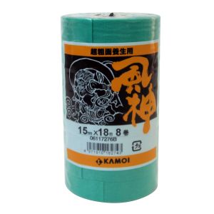 カモ井加工紙 KAMOI カモ井 M-164 マスキングテープ 風神 超粗面養生用 8巻入 15mm×18M