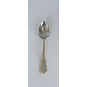 小林工業 小林工業 ラッキーウッド No.18400 18-10 ステンレス フレンチアクセント金彩 ティースプーン 138x27