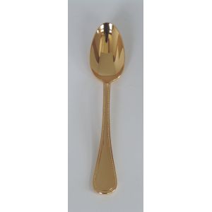 小林工業 小林工業 ラッキーウッド No.38400 18-10 ステンレス フレンチアクセント金仕上 デザートスプーン 188x37