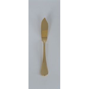 小林工業 小林工業 ラッキーウッド No.38400 18-10 ステンレス フレンチアクセント金仕上 バターナイフ 151x18