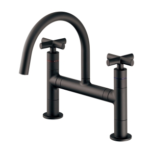 カクダイ KAKUDAI カクダイ 151-211-D 2ハンドル混合栓 マットブラック