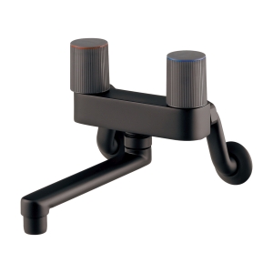 カクダイ KAKUDAI カクダイ 128-003-D 2ハンドル混合栓 マットブラック