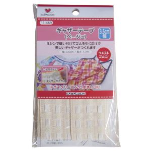カワグチ KAWAGUCHI KAWAGUCHI ギャザーテープ ベージュ 幅3.5cm 11-469 カワグチ
