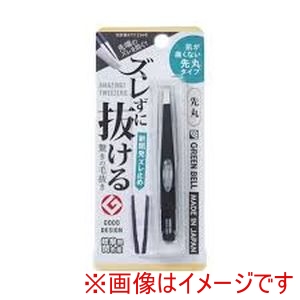グリーンベル グリーンベル GT-234 驚きの毛抜き 先丸 ブラック