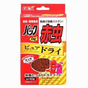 ジェックス GEX ジェックス パックDE赤虫 ピュアドライ 40g