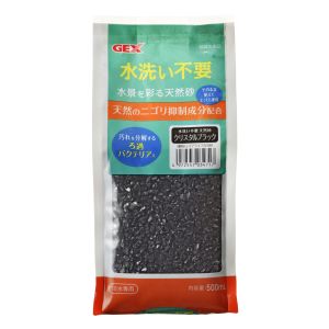ジェックス GEX ジェックス 水洗い不要 天然砂 クリスタルブラック 500ml