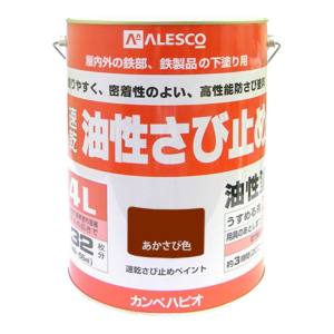 カンペハピオ KANSAI カンペハピオ 速乾さび止めペイント 赤さび色 4L