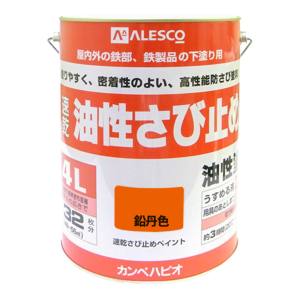 カンペハピオ KANSAI カンペハピオ 速乾さび止めペイント 鉛丹色 4L