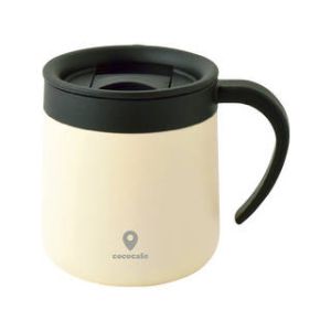 カクセー Kakusee カクセー Kakusee CC-20 ココカフェ蓋付き真空二重マグカップ300ml ホワイト