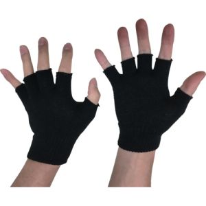 勝星 勝星 371539 のびのびマジック手袋指切 ボツなし 黒 5個 メーカー直送 代引不可 北海道沖縄離島不可